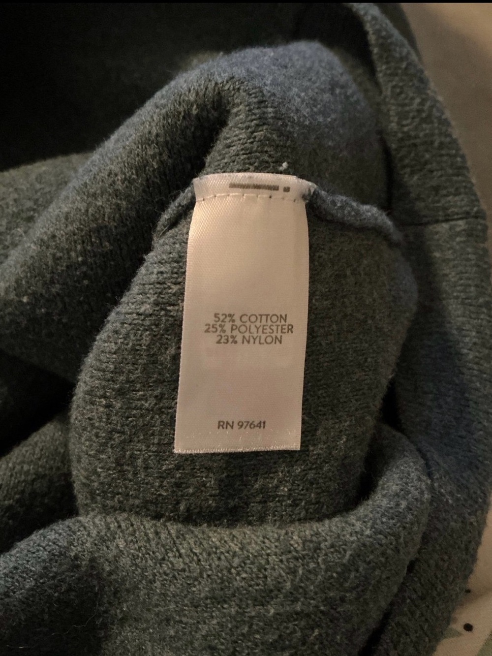 J. Jill Slate Teal V-Neck Hooded Pocket Sweater - Picture 4 of 4